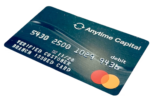 The Anytime Capital debit card